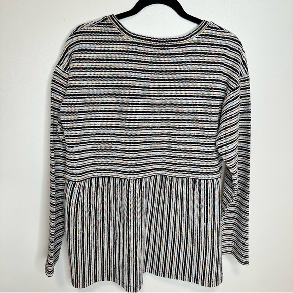 Modcloth Baja Beach Bliss Stripe V Neck Sweater Size Large - Picture 2 of 8